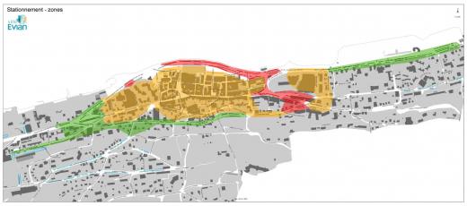 Carte des zones